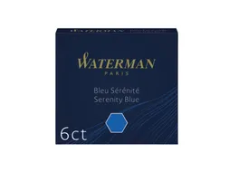 Inktpatroon Waterman kort Florida blauw 6 stuks