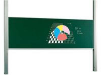 Schoolbord Enkelvlaksbord 120x400cm Kolom Krijtbord Groen Emaille
