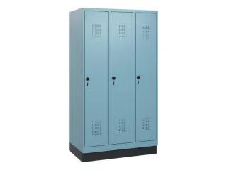 schoollocker,HxBxD 1630x900x500mm,3vak,vak B 300mm,draaigrendel,sokkel - 2