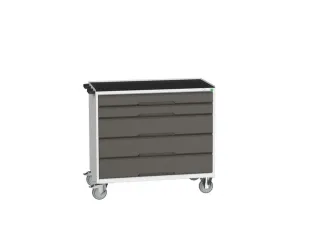 gereedschapswagen 965x1050x600mm antislip blad 5 laden RAL7035+RAL7016 - 1