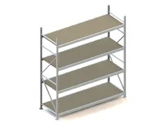 Breedvakstelling Basisveld 2500x2200x800mm 4 Houten Legborden 600kg