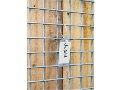 Goederenlabel PP groen blanco gelijnd
