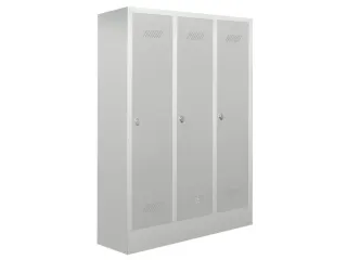 lockerkast v. kinderen,HxBxD 1600x930x500mm,3vak,RAL7035,front RAL7035 - 2