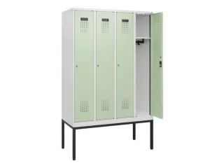 schoollocker,HxBxD 1950x1200x500mm,4vak,vak B 300mm,cil.-slot - 1