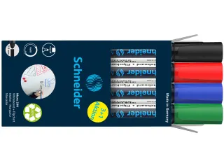 Whiteboardmarker Schneider Maxx 290 rond 2-3mm assorti 3+1 gratis - 1