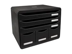 Store-box Maxi Ladenblok 6 Laden A4+ Zwart