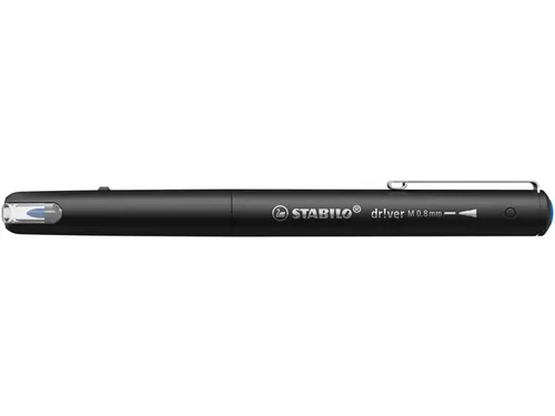 Fineliner STABILO dr!ver medium punt 0.8 mm Blauw