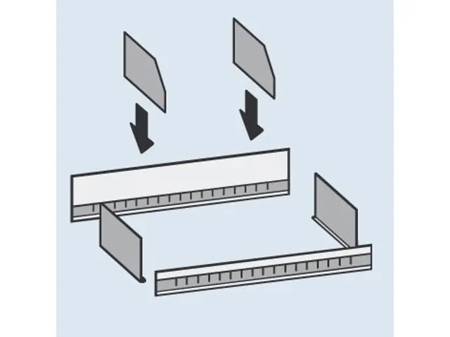 verdeelschot,v. inhaakstelling,BxD 1000x500mm,staal verzinkt