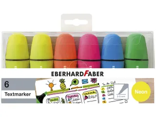 Markeerstift Eberhard Faber mini neon etui 6 stuks - 1