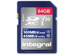 carte mémoire SDXC V30, 64 Go