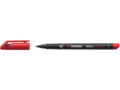 Viltstift STABILO OHpen 843/40 permanent rond medium rood