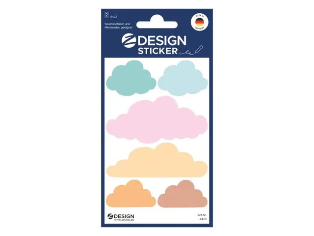 Autocollants pour film plastique Z-design résistants à l'eau, nuages