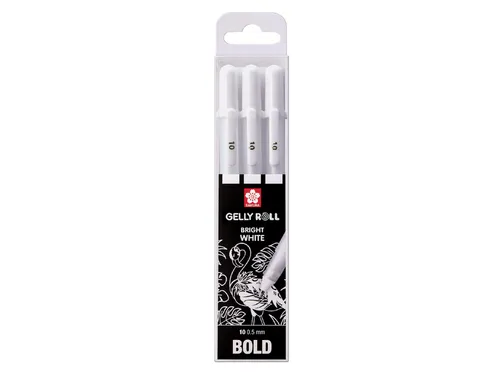 Gelschrijver Sakura Gelly Roll Classic 08 set à 3 stuks wit