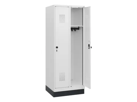 schoollocker,HxBxD 1630x600x500mm,2vak,vak B 300mm,draaigrendel,sokkel