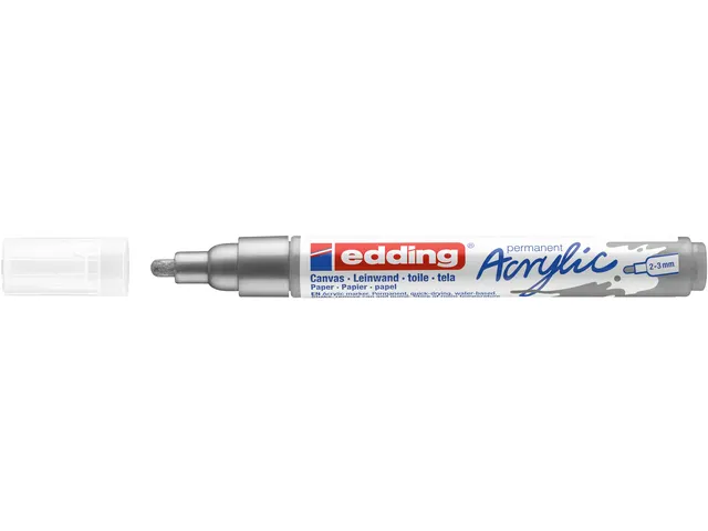 Acrylmarker edding e-5100 medium zilver