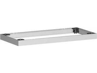 sokkel,v. kantoorstelling,HxB 50x800mm,metaal,zilverkleurig - 1