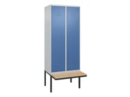 locker met bank,HxBxD 2120x800x815mm,2vak,vak B 400mm,cil.-slot