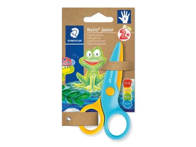 Noris Junior peuterschaar rechtshandig geel/blauw