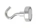 Aimant Westcott avec crochet 25mm argent. Puissance +/- 15kg