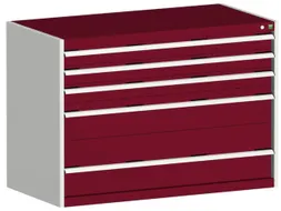 ladekast 900x1300x750mm 5laden zware lasten RAL7035 front RAL3004