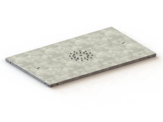 legbord,v. dossierstelling,BxD 1000x600mm,vakl. 80kg,staal,RAL7035