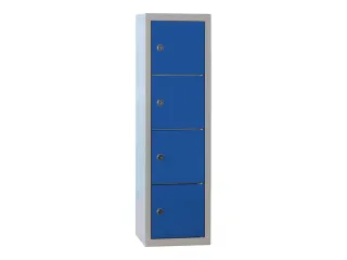 lockerkast,HxBxD 778x225x200mm,1x4vakken,RAL7035,front RAL5010 - 2
