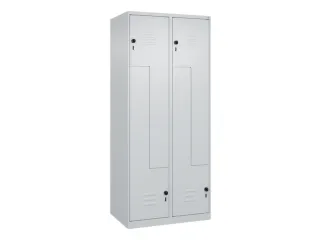 Z-garderobekast,HxBxD 1850x800x500mm,vak B 200/400mm,draaigrendel - 1