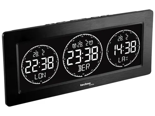 Wereldklok Technoline WT 458 232x99x48mm zwart