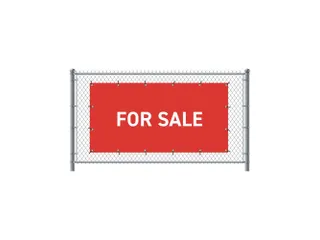 Hekwerkbanner 200x100 cm Rood met Engelse Print FOR SALE - 1