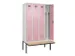 locker met bank,voor scheiding van kleding,HxBxD 2120x1200x815mm,4vak