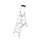 trapladder,eenzijdig,6treden,bordes met profiel,Stand H 1,3m