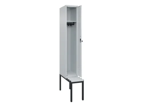 locker met bank,HxBxD 2120x300x815mm,1vak,vak B 300mm,draaigrendel