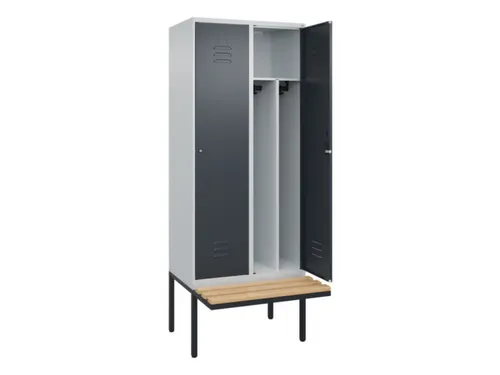 locker voor scheiding van kleding,HxBxD 2120x800x815mm,2vak