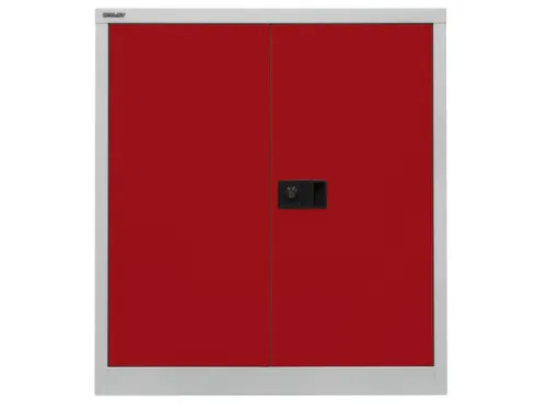 kantoorkast openslaande deuren HxBxD 1000x914x400mm Stalen Grijs Rood