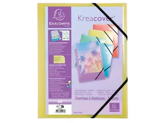 Elastomap Kreacover A4 3 Kleppen Assorti Pastel - 53