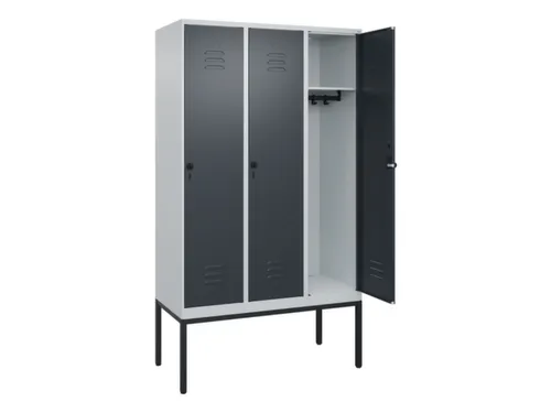 locker,HxBxD 2120x1200x500mm,3vak,vak B 400mm,draaigrendel