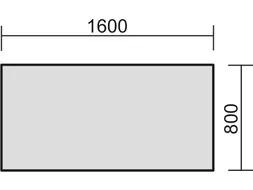 In hoogte verstelbaar bureau,HxBxD 680-820x1600x800mm,blad grafiet