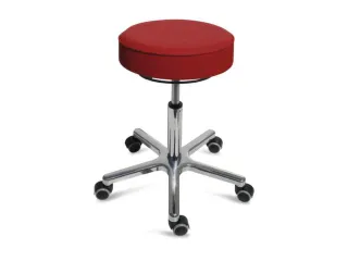 Draaikruk Gasveer Aluminium Voetkruis 530-690mm Kunstleer Rood Wielen - 4