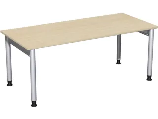 In hoogte verstelbaar bureau,HxBxD 680-800x1800x800mm,decor esdoorn - 3