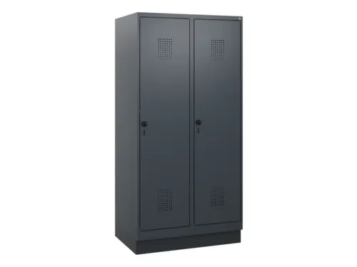 schoollocker,HxBxD 1630x800x500mm,2vak,vak B 400mm,draaigrendel,sokkel