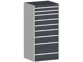 ladekast HxBxD 1600x800x650mm 9laden zware lasten RAL7035 RAL7016 - 1