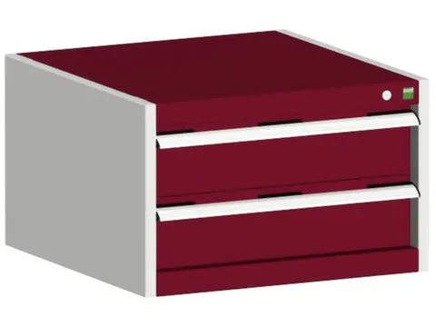 ladekast HxBxD 400x650x525mm 2laden RAL7035 front RAL3004