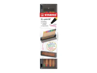 Fineliner STABILO point 88 Fijn clickset à 10 kleuren - 7