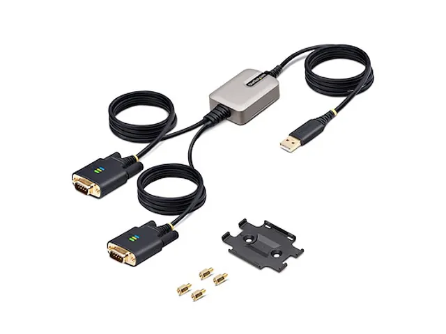 4 Meter 2-Port USB naar Seriëel Adapter Kabel COM Retention