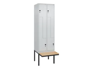 Z-garderobekast,HxBxD 2120x600x815mm,2vak,vak B 300mm,draaigrendel - 1