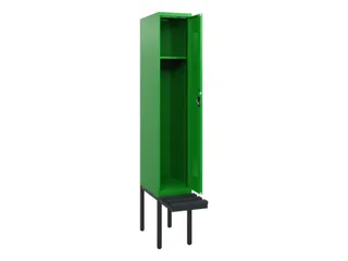 locker met bank,HxBxD 1950x300x815mm,1vak,vak B 300mm,cilinderslot - 1