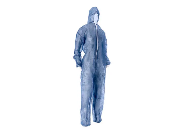 Pp non woven Coverall met pe coating Maat XL Blauw 40 Gram 50 Stuks