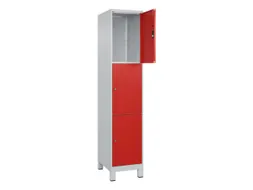 lockerkast,HxBxD 1950x400x500mm,1x3vakken,vak B 400mm,cil.-slot,voeten