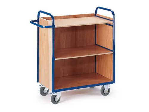 etagewagen,draagverm. 150kg,3etage(s),laadvl. LxB 800x490mm,houtetage