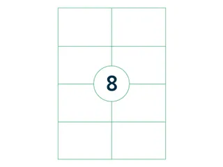 Etiket Qbasic A4 1.000 vel 105x74 mm 8000 labels - 1